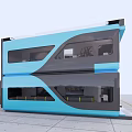 RENAULT Retail Shopping Mall Store With Modern Glass Facade And Stylish Blue Decor Elements