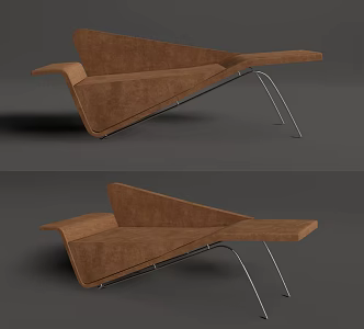 Modern chaise longue recliner chaise longue 3d model