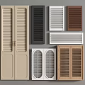 Various Colored Louvered Panels And Vent Covers With Different Designs