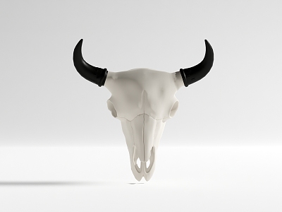 Silent Animal Wall Decoration Cow Head Hanging Decoration 3d model