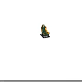 Car Seats Green And Yellow Racing Style Leather Upholstery With Safety Belts And Fixed Frames