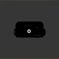 Black Walkie Talkie With Long Antenna Blue Screen And Colored Buttons