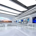 Tobacco and Alcohol Store Modern Service Display Area With Product Showcases And Customer Counters
