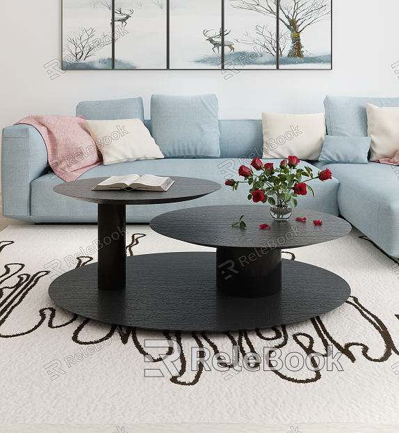 Nordic Multiplayer Sofa Coffee Table model