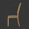 Modern Dining Chair With Wooden Frame Light Gray Padded Backrest And Seat