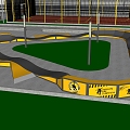 Modern Park Skate Park 3d model