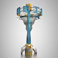 Smart Machine Mecha Industrial Design With Metallic Structure And Mechanical Components