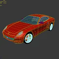 Red Ferrari Sports Car With Sleek Exterior And Silver Alloy Wheels