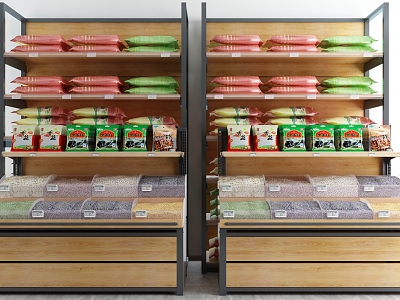 Modern shelf supermarket container model