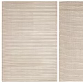 Beige Textured Square Rugs With Striped Patterns 3d model