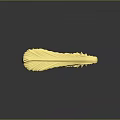 Artistic Golden Decorative Sculpture With Unique Curved Shape Shiny Surface And Intricate Texture