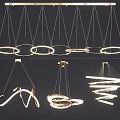 Stylish Modern Chandeliers With Circular Rings Spiral Shapes And Warm Lighting For Interior Decor