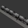 Old Tank Train Cars With Elgin Proctor Markings And Metal Wheels