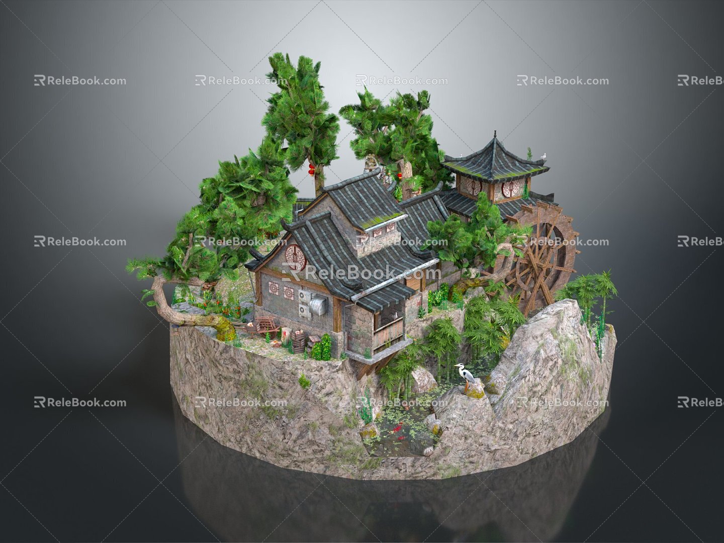 Landscape Landscape Scenery Rural Landscape Painting 3d model