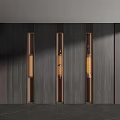 Sleek Modern Linear Metal Chandeliers With Warm Glow In Dark Interior Design