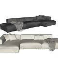 Modern multi-person sofa set sofa corner sofa module sofa 3d model