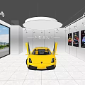 Car film modification shop modification workshop 3d model