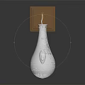 Elegant Modern Wall Mounted Golden Teardrop Shaped Transparent Glass Lampshade Furniture Piece
