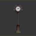 Vintage Ornate Floor Clock With Intricate Top Design White Dial And Decorative Base