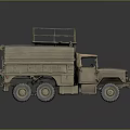 Military Style Olive Green Utility Vehicle With Roof Cargo Rack And Six Wheel Drive