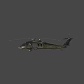 Detailed Military Helicopter With Rotors Cockpit Landing Gear And Fuselage