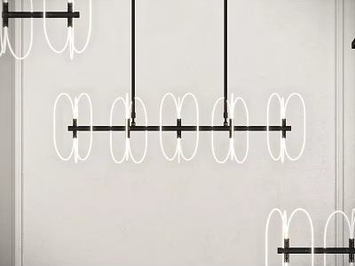 Decorative chandelier strip chandelier 3d model