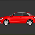 Audi A1 Red Compact Hatchback With Sleek Design And Silver Alloy Wheels