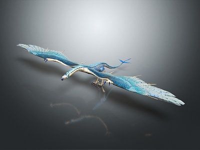 Modern Dinosaur Jurassic Pterosaur Longnecked Dinosaur 3d model