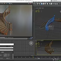 Classic Spiral Staircase With Wooden Steps And Metal Handrail Interior Design