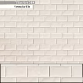 White Brick Wall Components With Textured Tiles For Interior Design Projects 3d model
