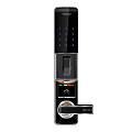 Smart Door Handle with Fingerprint Recognition Digital Keypad and Electronic Screen for Home Security