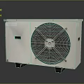 White Industrial Cooling Equipment With Large Fan Grille And Metal Support Stand