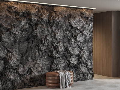 rubble stone background wall rubble rock volcanic rock slab background wall stone background wall 3d model