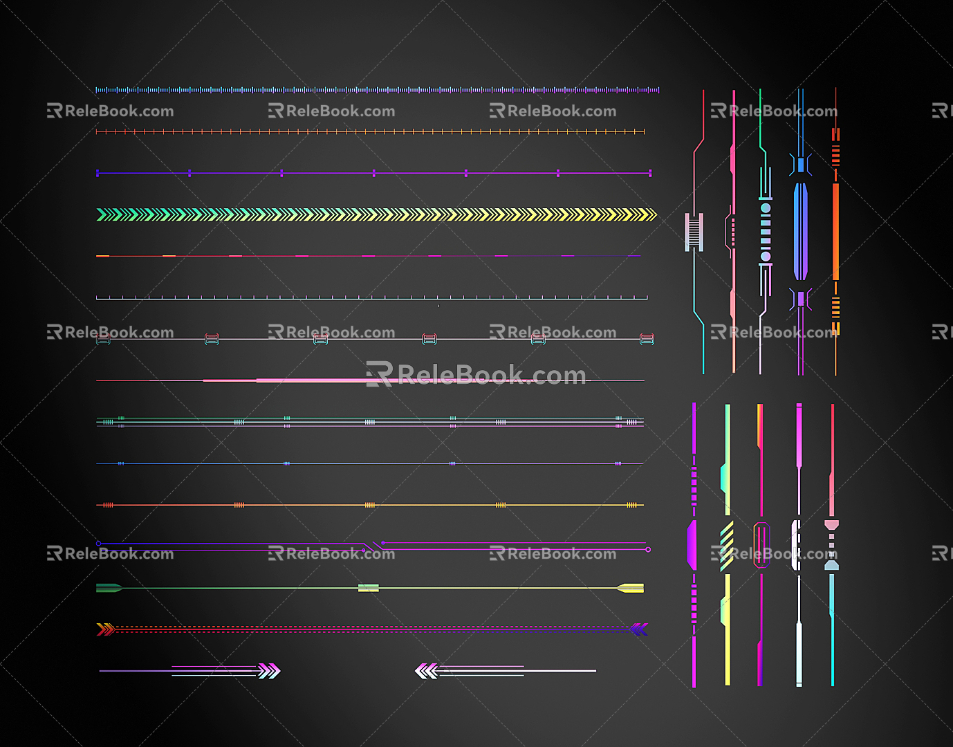 Modern Technology Line Technology Line Wall Decoration 3d model