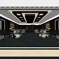 Luxurious Hotel Public Lounge Area With Modern Sofas Decorative Paintings And Ceiling Design
