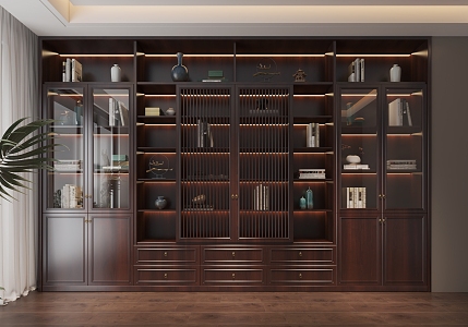 New Chinese Bookcase 3d model