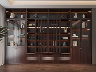 New Chinese Bookcase 3d model