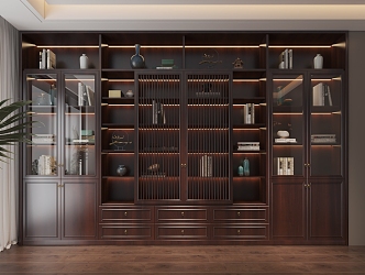 New Chinese Bookcase 3d model