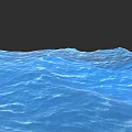 Detailed Blue Micro Terrain With Wavy Surface And Textured Patterns 3d model