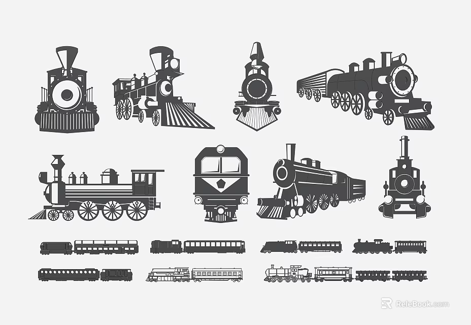 Various Hardware Tools Black and White Silhouette Illustrations Collection Designs 3d model 