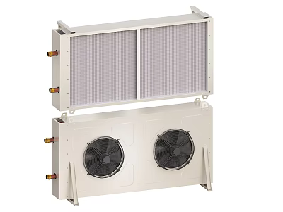 High Performance Industrial Cooling Unit With Dual Fans And Grid Heat Sinks 3d model