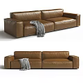 Modern Minotti double sofa 3d model
