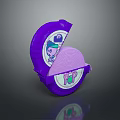 Purple Packaged Rolled Food Snack with POP Logo and Cartoon Design