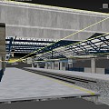 modern platform train platform high-speed rail platform subway platform 3d model