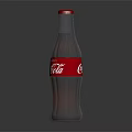 Coca Cola Glass Bottle With Red Label And Dark Carbonated Drink