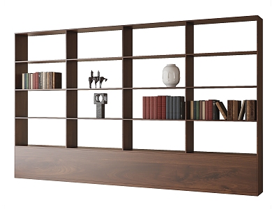 Bookshelf Storage Rack Books Ornaments model