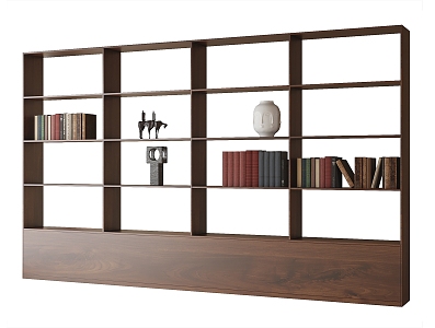 Bookshelf Storage Rack Books Ornaments 3d model