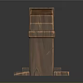 Wooden Arch Decorative Furniture With Classic Design Stepped Base And Textured Details