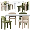 Modern Dining Table and Chair Combination 3d model