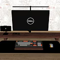 Desktop Computer Dell Apple Mobile Mouse Keyboard 3d model